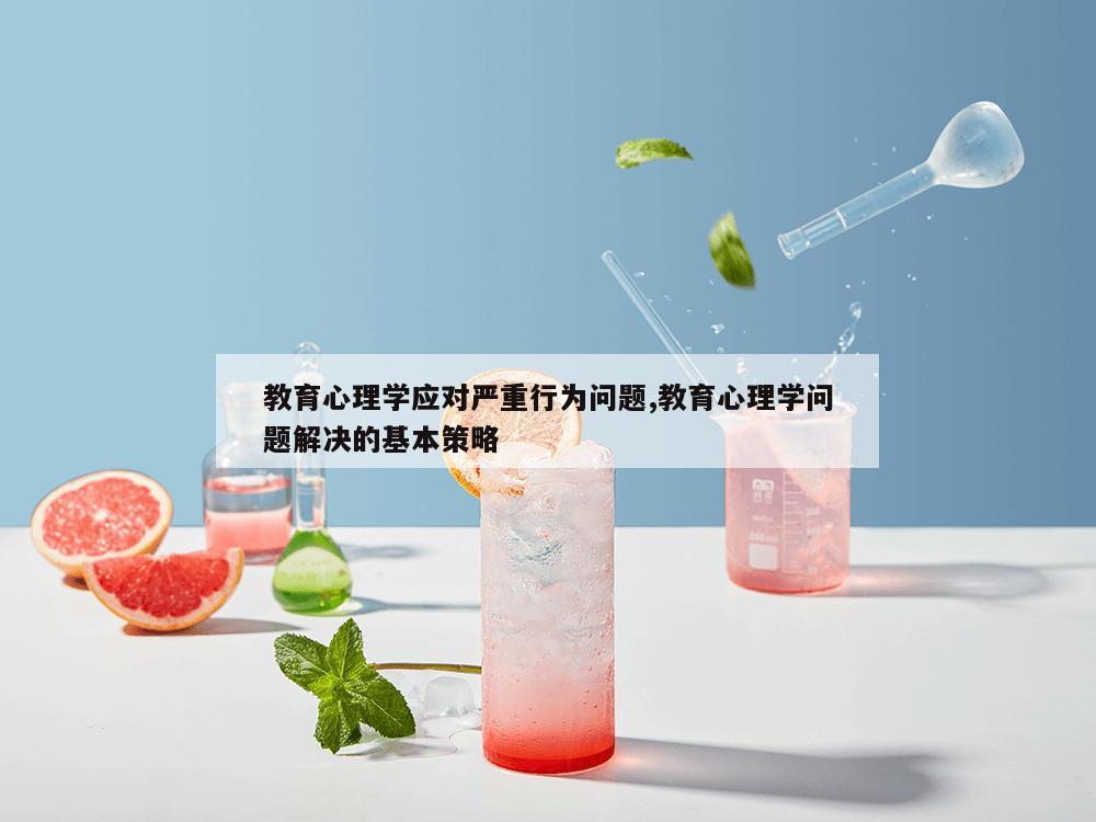 教育心理学应对严重行为问题,教育心理学问题解决的基本策略