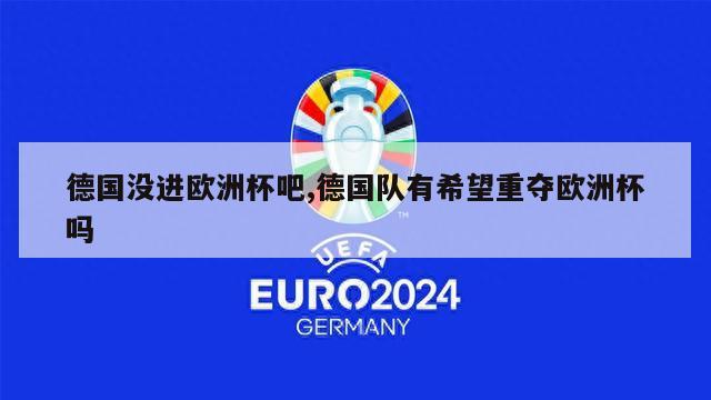 德国没进欧洲杯吧,德国队有希望重夺欧洲杯吗